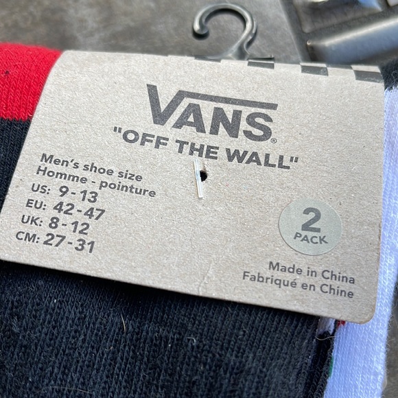 • VANS “Off The Wall” Men’s socks ( 2 pairs socks set ) - Picture 2 of 14